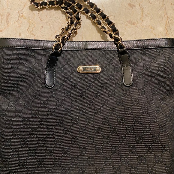 GUCCI Canvas Monogram Tote - Picture 6 of 8